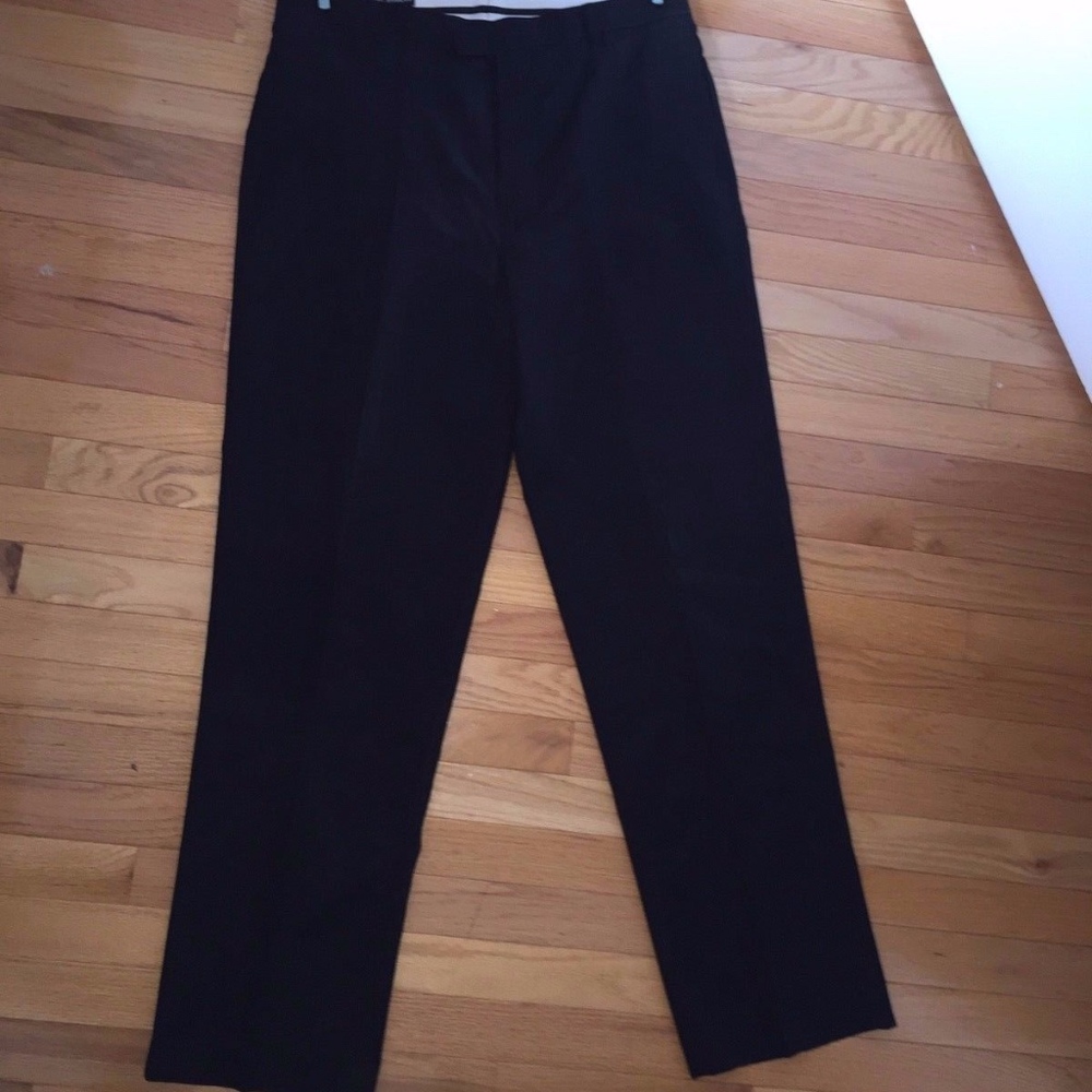 Michael Brandon Men's Dress Pants Black Pinstripe